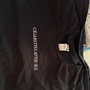 Cigarettes After Sex Black Logo Tee 100% Cotton